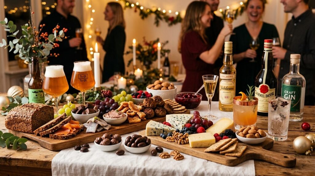 Professional lifestyle photography of a festive Danish snack