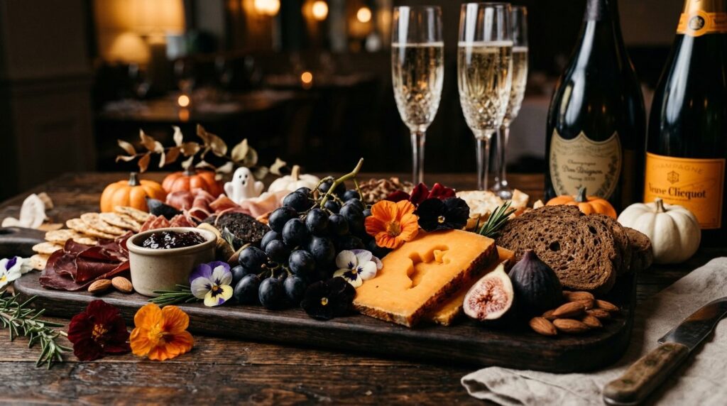 Halloween-ret serveret på tallerken med kunstnerisk anretning